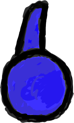 mfers cropped layer headphones: blue headphones